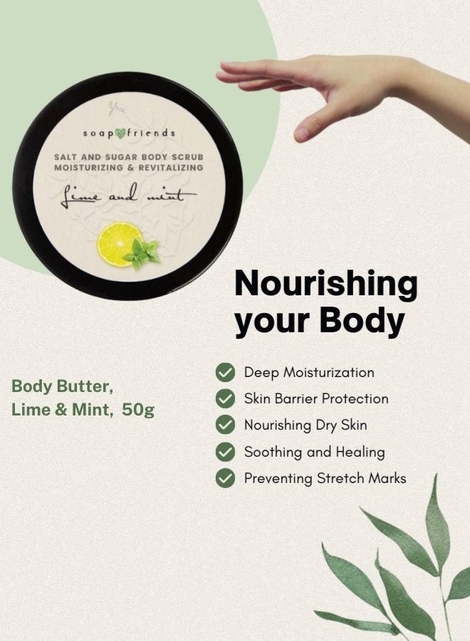 الصابون والأصدقاء مقشر الجسم بملح الليمون والنعناع من سوب آند فريندز - تنظيف عميق للساونا وحمام البخار - 50 جم - Image 4