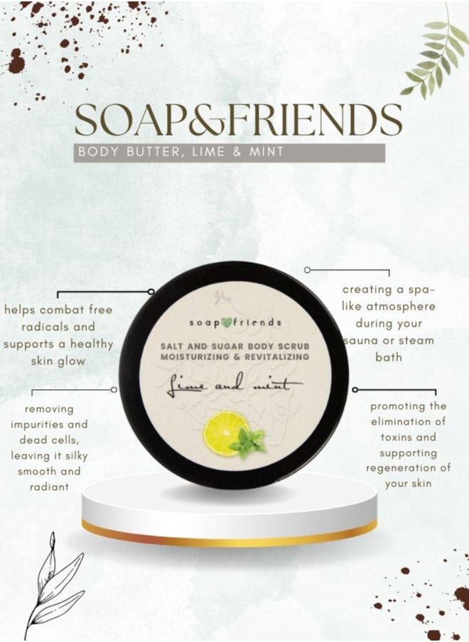 Soap&Friends Soap&Friends Lime with Mint Salt Body Scrub - Deep Cleanse for Sauna and Steam Bath - 50g  - Image 3
