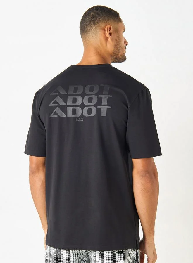 ADOT by Splash Typographic Print T-shirt with Short Sleeves