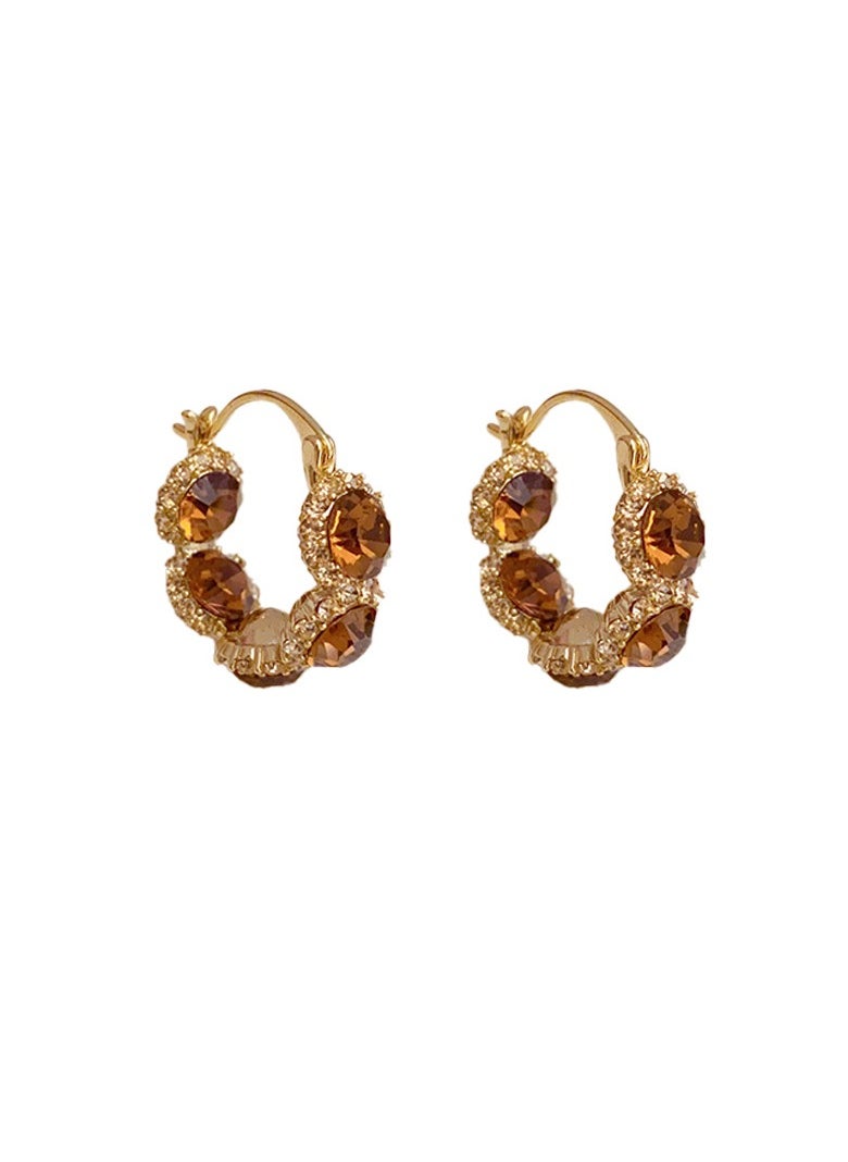 Generic - Airy Zirconia Circle Earrings - Image 1