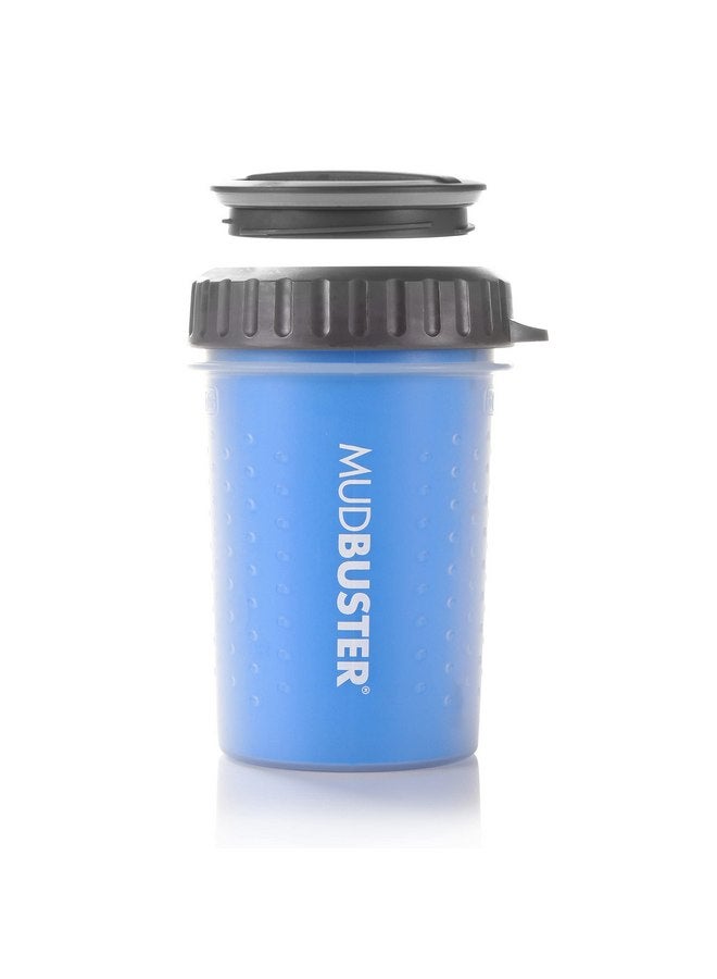 Dexas Lidded MudBuster Portable Dog Paw Cleaner, Medium, Pro Blue - Image 1