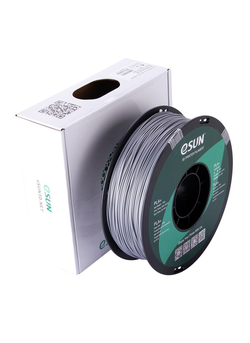 eSUN Esun 3D Printer Filament PLA+ 1.75 mm Dimensional Accuracy +/- 0.05 mm 1 Kg (2.2 lbs) Spool 3D Printing Material for 3D Printers – Silver  - Image 4