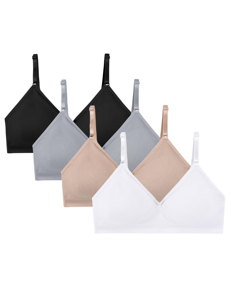 MIK-QUE Girls Big Kid Seamless Training Bras Adjustable Straps Sports Bras 8-10,10-12,12-14 - Image 1