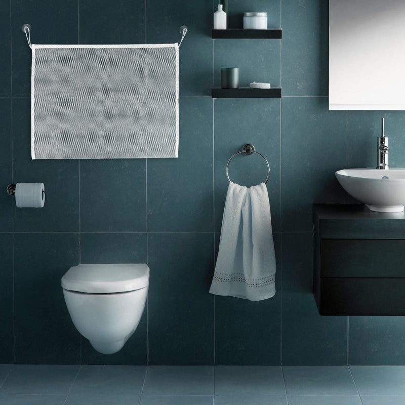 🚽 حافظة ألعاب للتعليق على الحائط مع فتحات تصريف للماء للاستخدام في الحمام 35x0 3 سم - Image 1