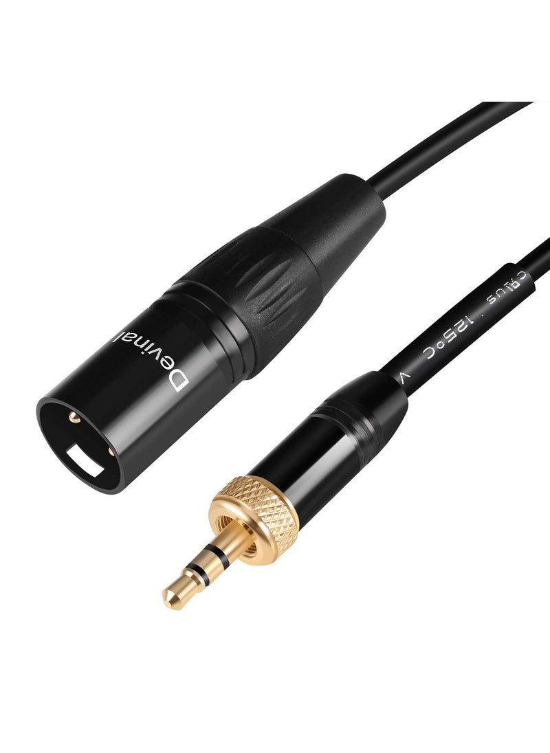 Devinal Devinal Replacement Locking 1/8 to XLR Male Output Cable Compatible with EK100 Receiver, Saramonic Receivers, Saramonic UwMic9, VmicLink5, UwMic10 and UwMic15 Receivers  - Image 1