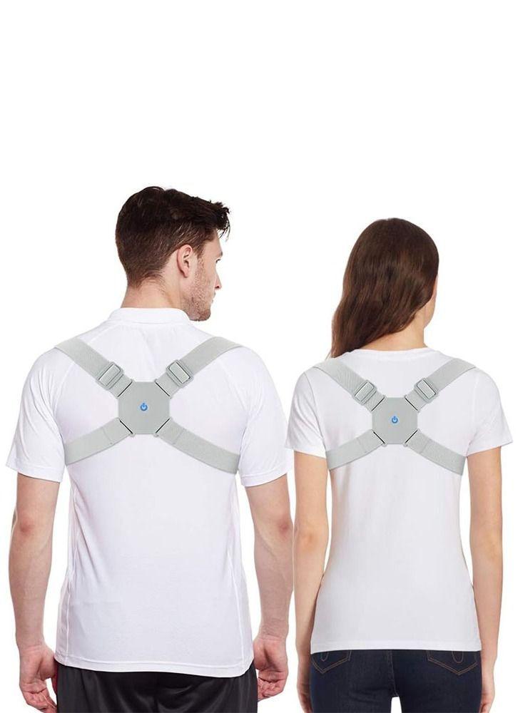 Adjustable Posture Corrector, Intelligent Posture Reminder with Sensor Vibration Adjustable Upper Back Brace Support Prevent Humpback, for Men Women and Kids - Image 2