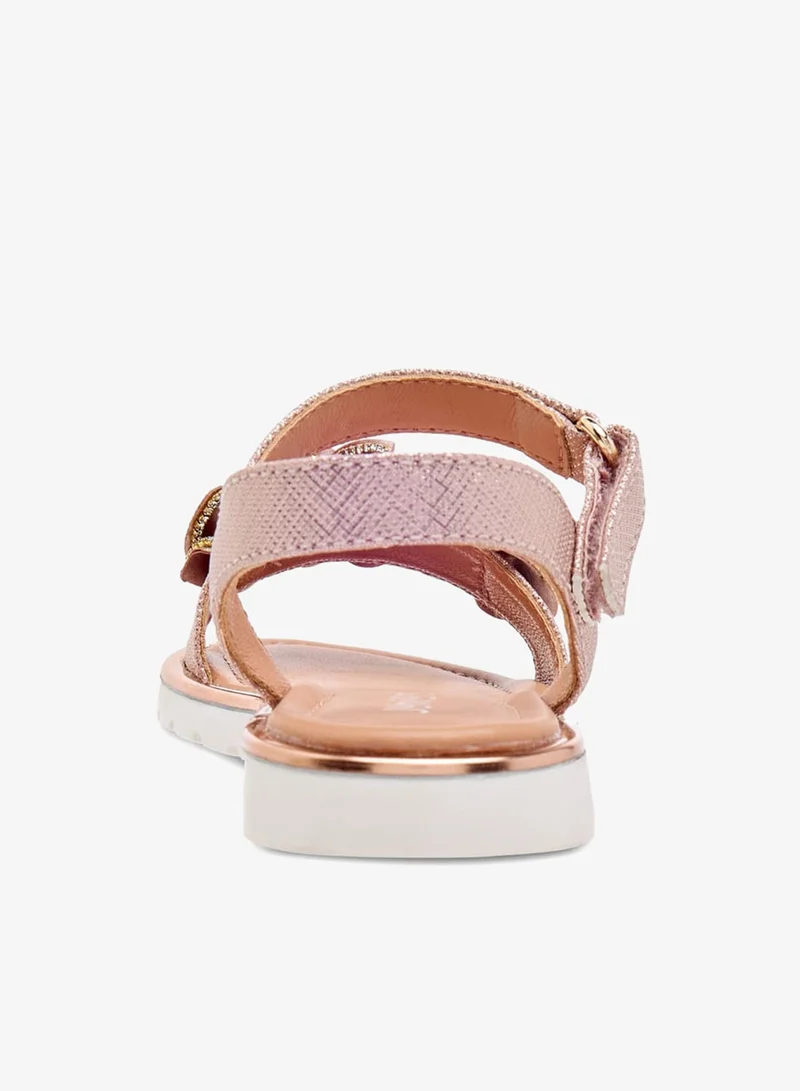 JUNIORS Girls Embellished Sandals with Hook and Loop Closure Ramadan Collection