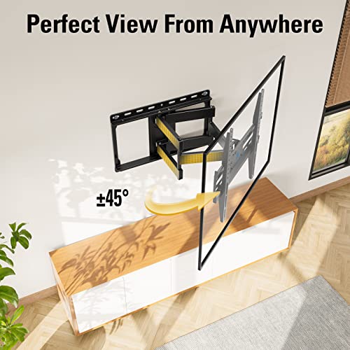 Mounting Dream TV Wall Mount for 32-65 Inch Television,Mount with Swivel and Tilt, Full Motion Bracket with Articulating Dual Arms, Fits 16inch Studs, Max VESA 400X400 mm, 99lbs, MD2380 - Image 4