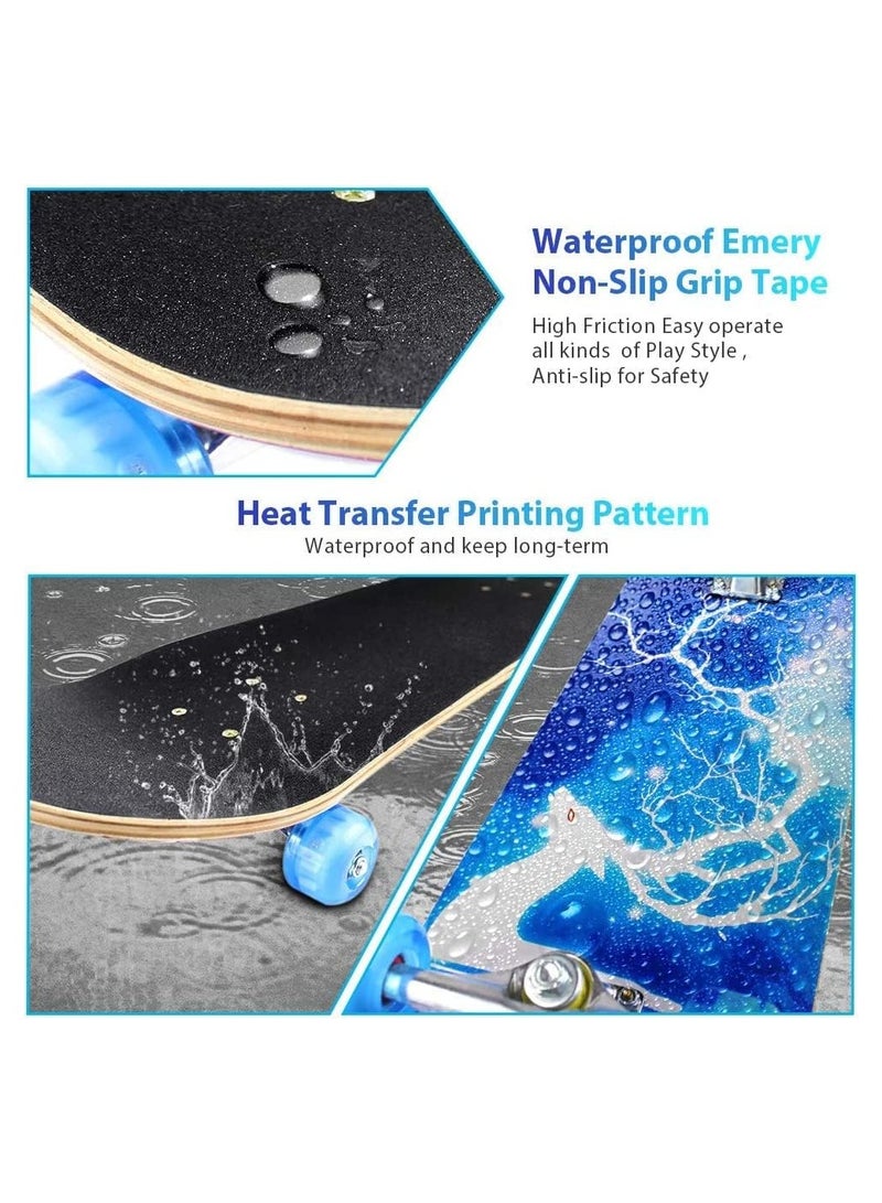 DMG TECH This complete skateboards is fully assembled, comes with a repair tool. This skateboard is an ideal gift for teen boys and girls. - Image 4