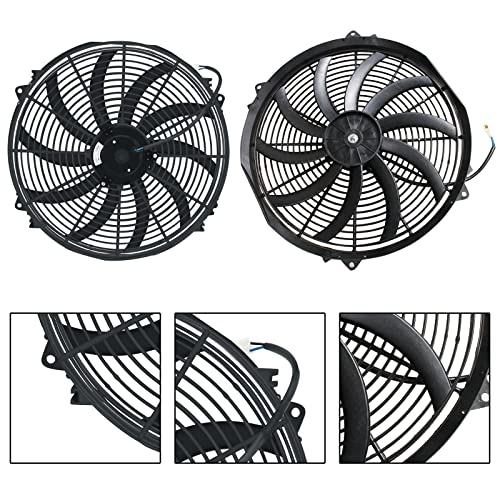 STMGW 16 inch Electric Radiator Fan, 3000 CFM 10 Blades Electric Fan Automotive Black with Thermostat Wiring Switch Relay Kit - Image 4