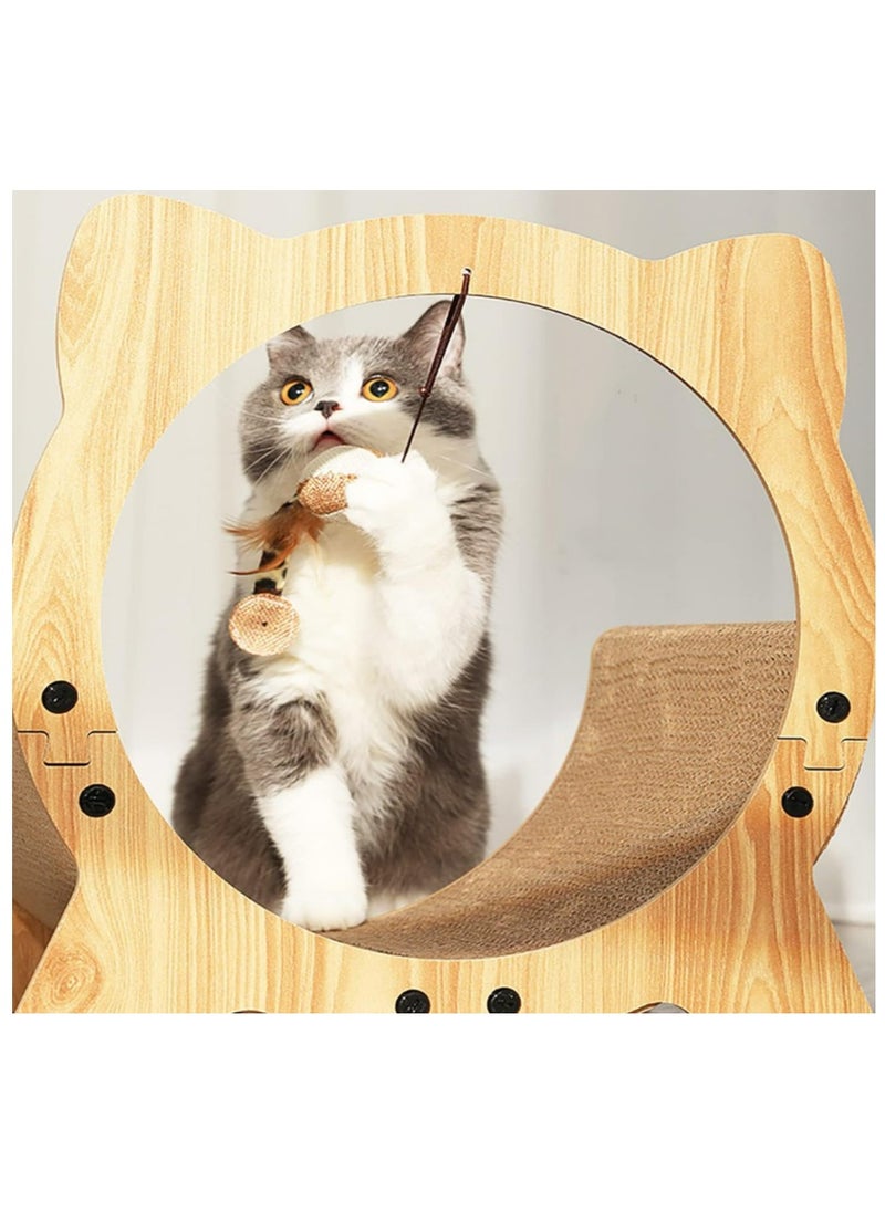 Generic - 3 in 1 Cat Scratcher Cardboard Cat Lounge Bed, Cat Scratching Pad with Hanging Ball, Premium Cardboard Cat Scratch Post Pad for Large Cats and Kittens - Image 1