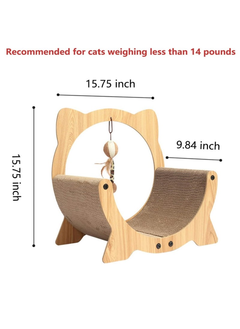 Generic - 3 in 1 Cat Scratcher Cardboard Cat Lounge Bed, Cat Scratching Pad with Hanging Ball, Premium Cardboard Cat Scratch Post Pad for Large Cats and Kittens - Image 1
