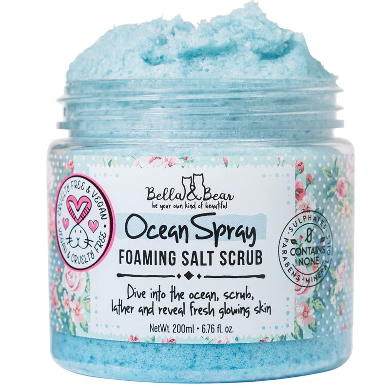 Bella and Bear Bella & Bear Ocean Spray Foaming Salt Scrub Bundle Full Size & Travel Size - Image 2