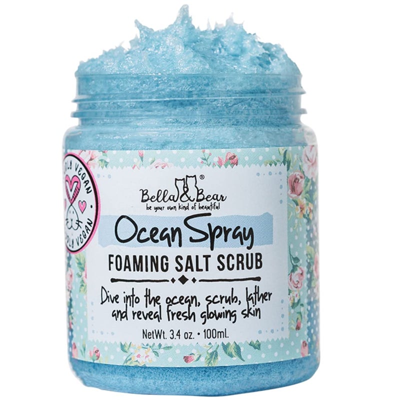 Bella and Bear Bella & Bear Ocean Spray Foaming Salt Scrub Bundle Full Size & Travel Size - Image 3