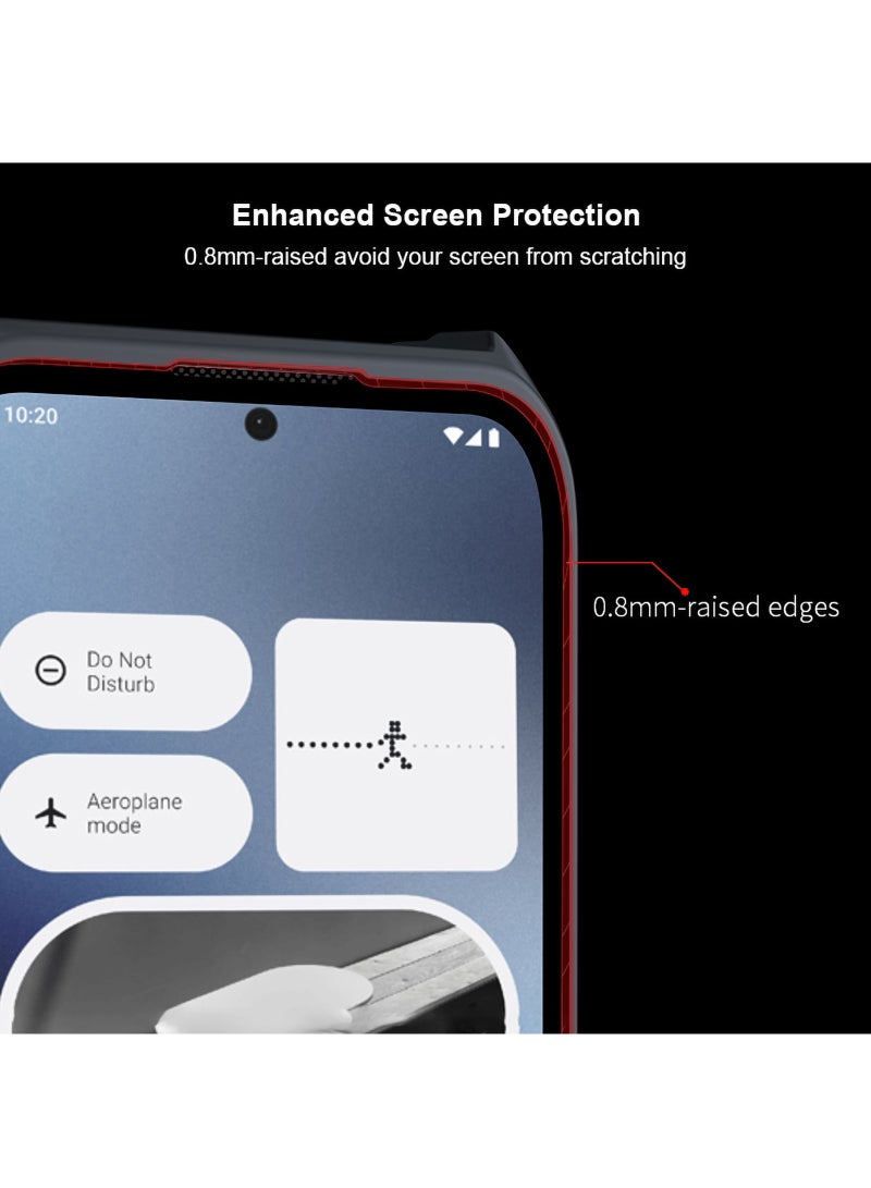 For Nothing Phone 2a Case, with 1 Pack Screen Protector, Camera Lens Protection Back Cover, TPU Shockproof Airbags Bumper Mobile Phone Cover, Anti-Yellowing Slim Fit Protective Casing (Black Clear) - Image 4