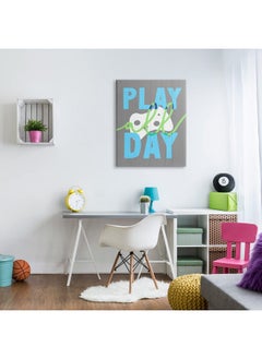 Stupell Industries Play All Day Phrase Rustic Video Game Controller, Designed By Daphne Polselli Canvas Wall Art, 30 X 40, White  - Image 3