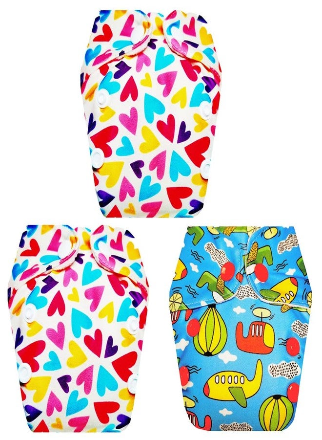 حفاضات قماشية فاخرة من دمبلدو للأطفال حديثي الولادة مع حشوة داخلية (عبوة من 3 قطع) | مضادة للحساسية | قابلة لإعادة الاستخدام والغسل | مناسبة للسفر | موثوقة من قبل الأمهات | من 0 إلى 4 أشهر | للجنسين - Image 1