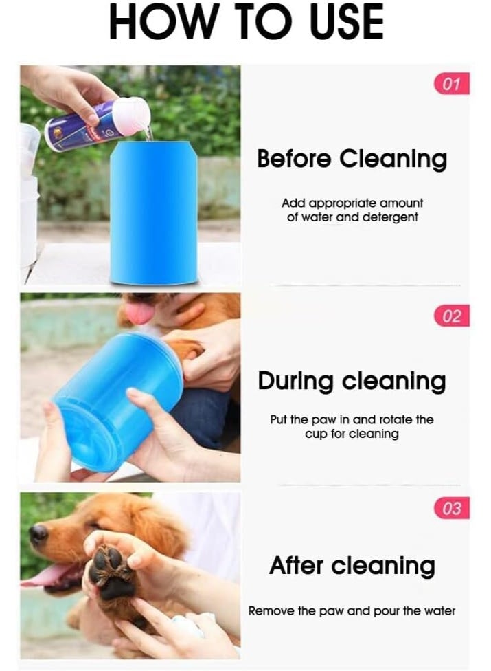Cool Baby Dog Paw Cleaner,Portable Pet Foot Washer,Cleaning Dirty Pet Dog Cats Paws Feet,Dog Paw Washer Cup,Cat Dog Bath Grooming Brush,Portable Dog Cat Foot Cleaner Cup,Pet Foot Washer(medium) - Image 3