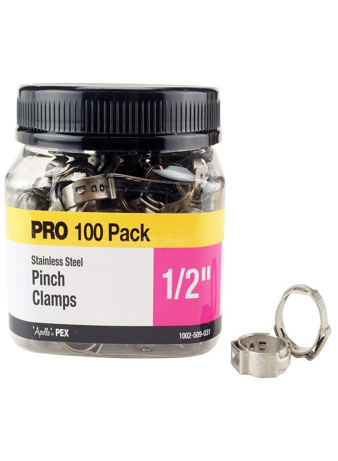 ApolloPEX 1/2" Stainless Steel PEX Barb Pinch Clamp (100-Pack) - Image 2