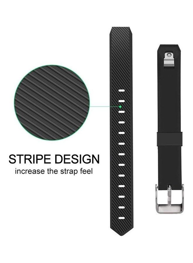 NIBEMINENT Children Silicone Twilled Wrist Strap For Fitbit Ace Navy Blue - Image 4