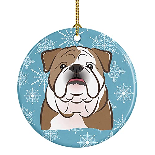 Caroline's Treasures BB1653CO1 Snowflake English Bulldog Ceramic Ornament, Multicolor - Image 5