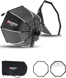 EACHSHOT Triopo Softbox 21.6in/55cm Octagon Umbrella Photography Softbox for Godox V860II V860III V850II V850III TT600 - Image 1