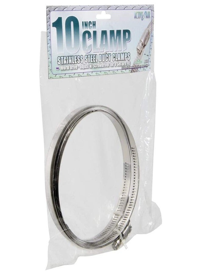 Hydrofarm ACC10 Active Air Stainless Steel, 10" (Pack of 2) Duct Clamps - Image 2