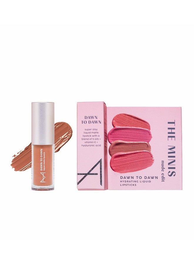 HOUSE OF MAKEUP Matte Liquid Lipstick Minis With Hyaluronic Acid & Vitamin E | Long Lasting, Smudgeproof | Non-Cakey, Non-Drying | 2 Ml | Ginger Snap - Image 1