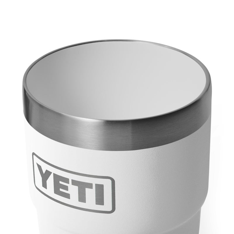 YETI Rambler 8 oz Insulated Coffee Mug with Lid - Stackable Double-Wall Vacuum Insulated Coffee Cup - DuraSip Ceramic Lining - Barista-Friendly Design - Stainless Steel - Dishwasher Safe  White - Image 5