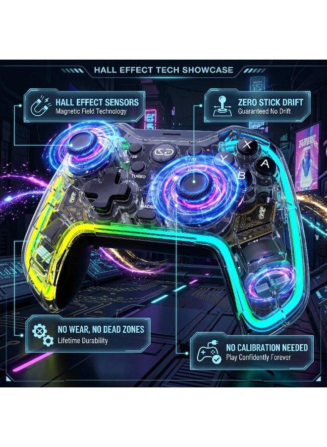 سايتاك وحدة تحكم لاسلكية Saitake Hall Effect مضادة للانحراف RGB Switch 2 PC Android BT - Image 5