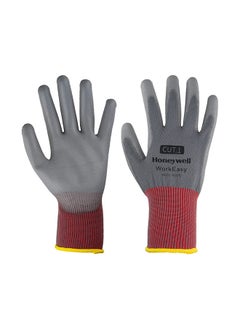 Honeywell 1-Pair Honeywell Work Easy 13G GY PU Mechanical And Cut Resistance Hand Protection Gloves Medium Grey  - Image 1