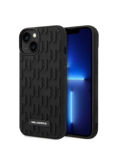 Karl Lagerfeld Karl Lagerfeld 3D Monogram Hard Case for iPhone 14 Plus (6.7") - Black