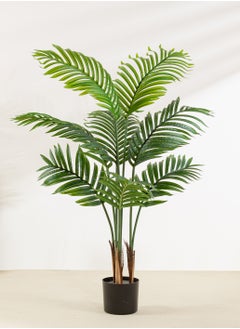 SINCHER SINCHER Artificial Areca Palm Tree- Faux Tropical Palm Plant Fake Tree,Black Plants Realistic Decorative Greenery,Modern Home Decor indoor and outdoor,Perfect Housewarming Gift(120cm-8leaves)  - Image 1