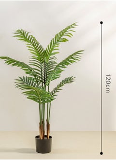 SINCHER SINCHER Artificial Areca Palm Tree- Faux Tropical Palm Plant Fake Tree,Black Plants Realistic Decorative Greenery,Modern Home Decor indoor and outdoor,Perfect Housewarming Gift(120cm-8leaves)  - Image 2