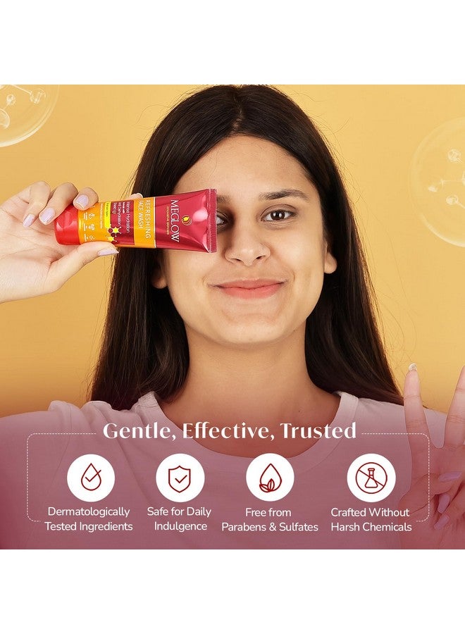 Meglow Refreshing & Rejuvenating Face Wash(70gm) |Aloe Vera Gel (100gm)|Enriched With Aloevera & Cucumber Extract|Gel For All Skin Type|For Men & Women|Helps to Make Skin Soft & Fresh - Image 4