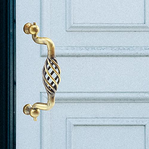 TTZEZE 6 Pack Cabinet Knobs, Birdcage Nest Twist Handle Pull Cupboard Dresser Drawer Closet Wardrobe Bookcase Hardware for Kitchen Bathroom Bedroom with Screws (Birdcage 96mm/3.78", Bronze) - Image 5