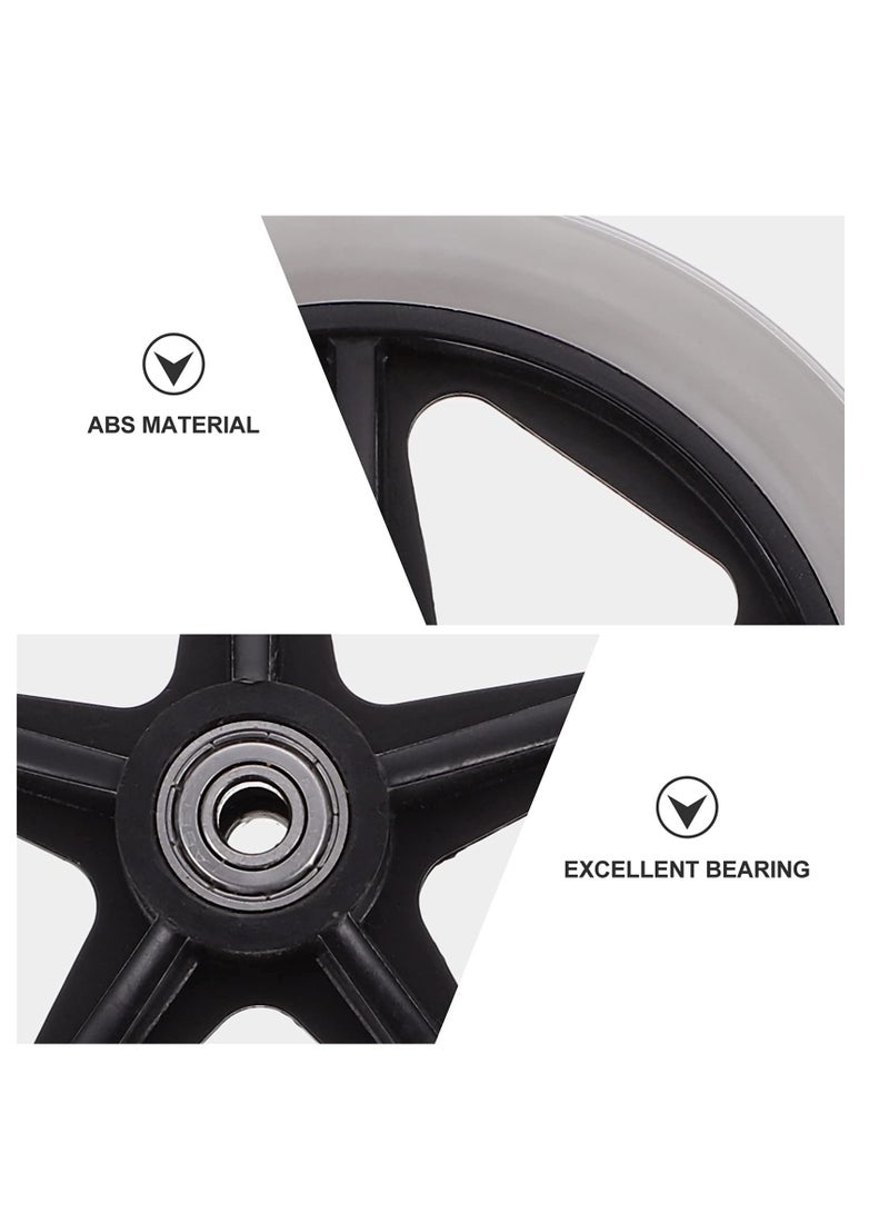 Y&D 6 Inch Solid Black Caster Wheel Replacement Parts for Wheelchairs Rollators Walkers Disabled Anti-Slip Rubber Wheels Wheelchair Accessory Harness -for Automotive Truck RV Boat Motorcycle  - Image 3
