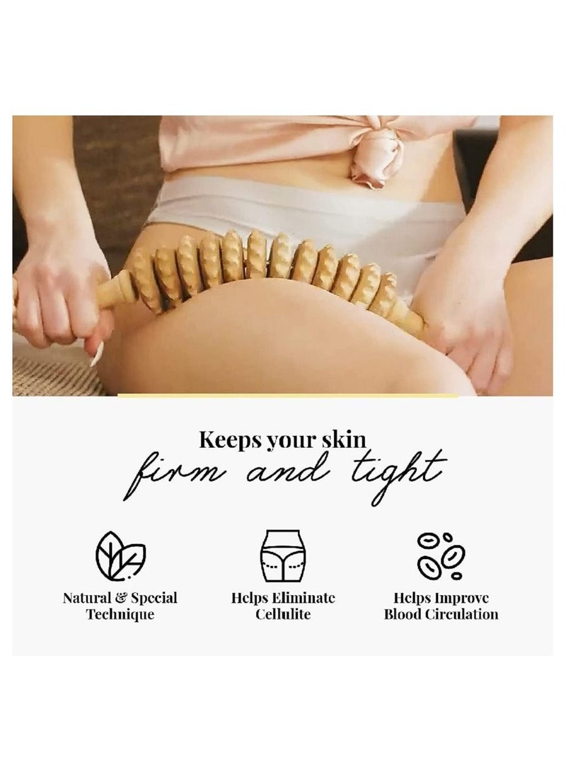 شو وو أسطوانة تدليك خشبية منحنية للخصر والفخذ متعددة الوظائف - Image 4