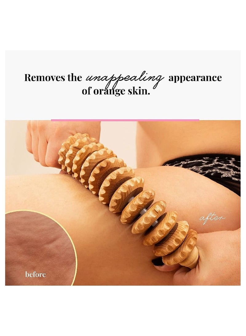 شو وو أسطوانة تدليك خشبية منحنية للخصر والفخذ متعددة الوظائف - Image 5