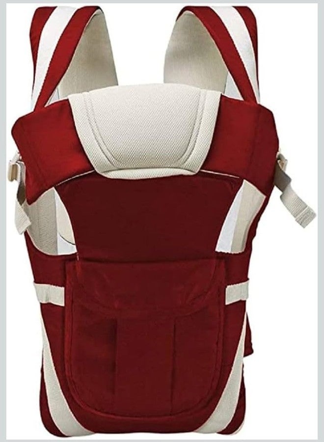 HIERAX Baby Carrier, Brown and Cream, Ergonomic Design with Padded Straps, Front and Back Carry (DarkRed&Beige) - Image 2