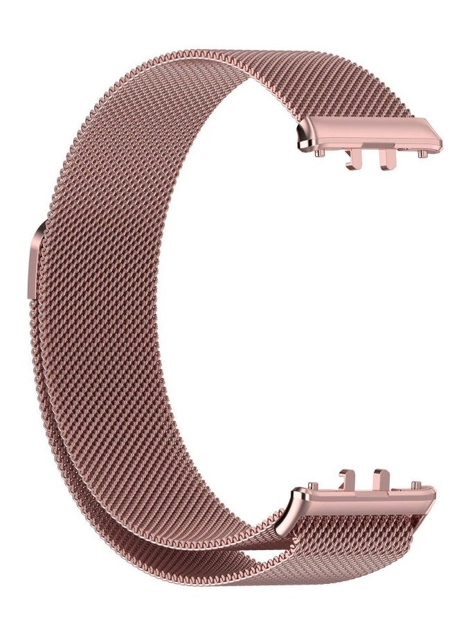 HablTech Metal Strap Compatible with Samsung Galaxy fit 3 Magnetic Replacement Wristbands Milanese Loop Watch Band(Pink) - Image 1