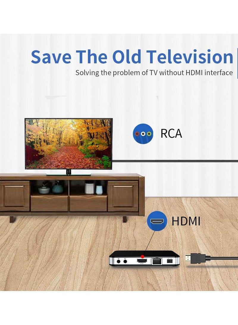 KASTWAVE 2pcs Compatible HDMI to RCA Transmitter HDMI to RCA Cable, 5ft HDMI Male to 3RCA Adapter AV Composite Connector Cable TV HDTV DVD Cable Cord Universal HDMI to RCA Adapte for TV HDTV DVD - Image 4