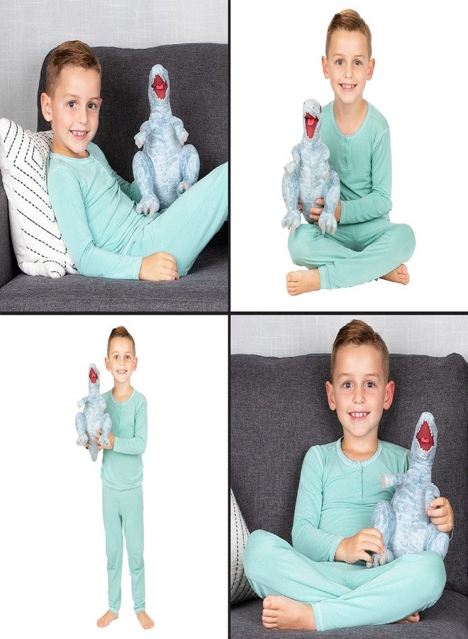 Franco Kids Bedding Super Soft Plush Mini Cuddle Pillow Buddy, One Size, Jurassic World Blue T-Rex - Image 5