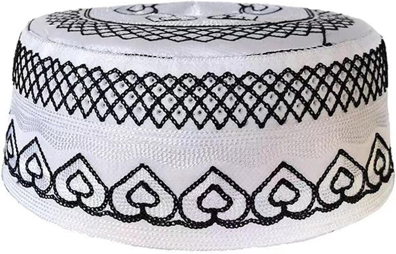 Top Hat Adult Elastic Traditional Embroidery Hot Casual Presents for Students Teenagers Skull Cap for Men for Women Black - Image 1