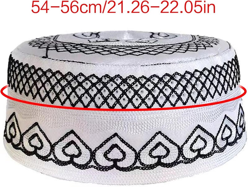 Top Hat Adult Elastic Traditional Embroidery Hot Casual Presents for Students Teenagers Skull Cap for Men for Women Black - Image 3