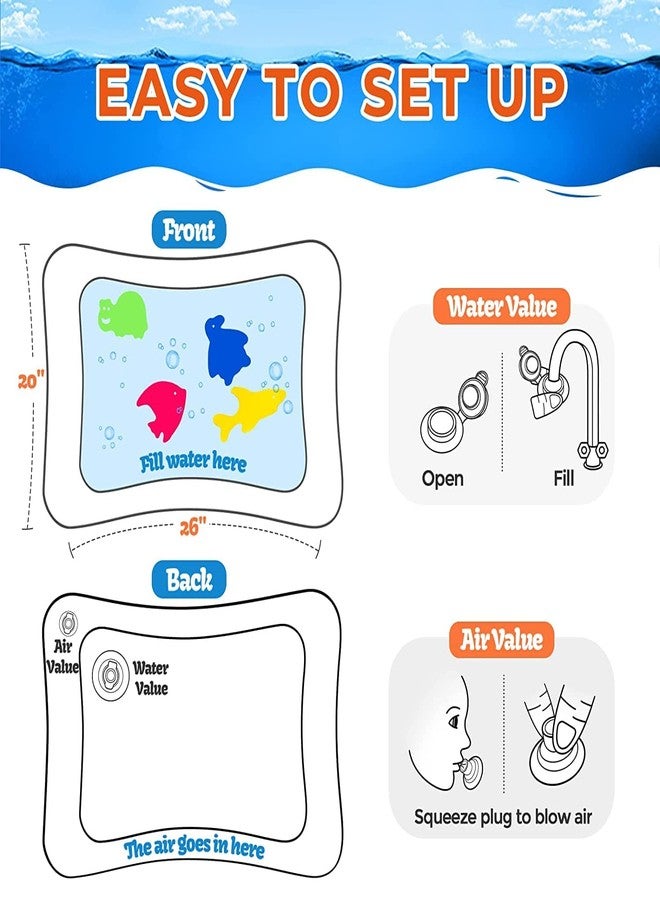 URM بساط مائي للأطفال من يو آر إم®، قابل للنفخ، مقاوم للتسرب، مركز ألعاب ممتع، مناسب للاستخدام الداخلي والخارجي، بتصميم عشوائي - Image 3
