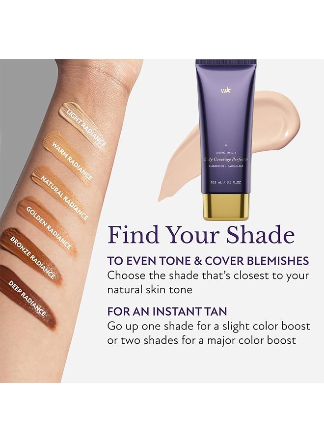 W Body Coverage Perfector, Waterproof Leg And Body Makeup, Tattoo Cover Up Makeup, Long-Lasting, Lightweight, 103ML (Fair Radiance) - Image 4