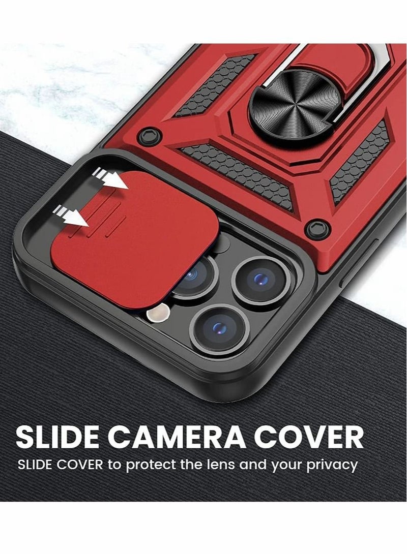 Captaintech Built-in 360° Rotate Ring Stand Magnetic Cover Case for iPhone Pro 13 Pro Max - Image 2