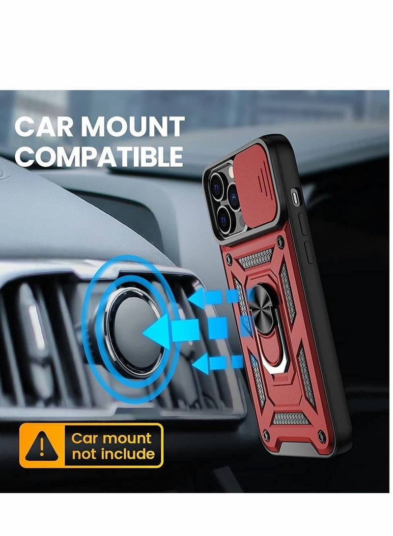 Captaintech Built-in 360° Rotate Ring Stand Magnetic Cover Case for iPhone Pro 13 Pro Max - Image 3