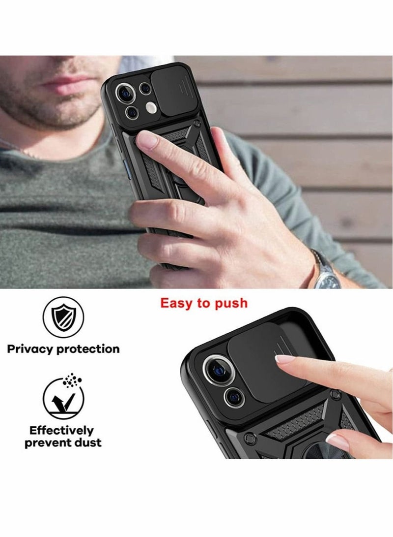 Captaintech Built-in 360° Rotate Ring Stand Magnetic Cover Case for iPhone Pro 13 Pro Max - Image 4